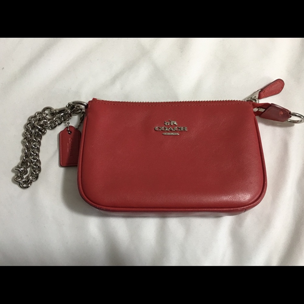 Coach leather wristlet